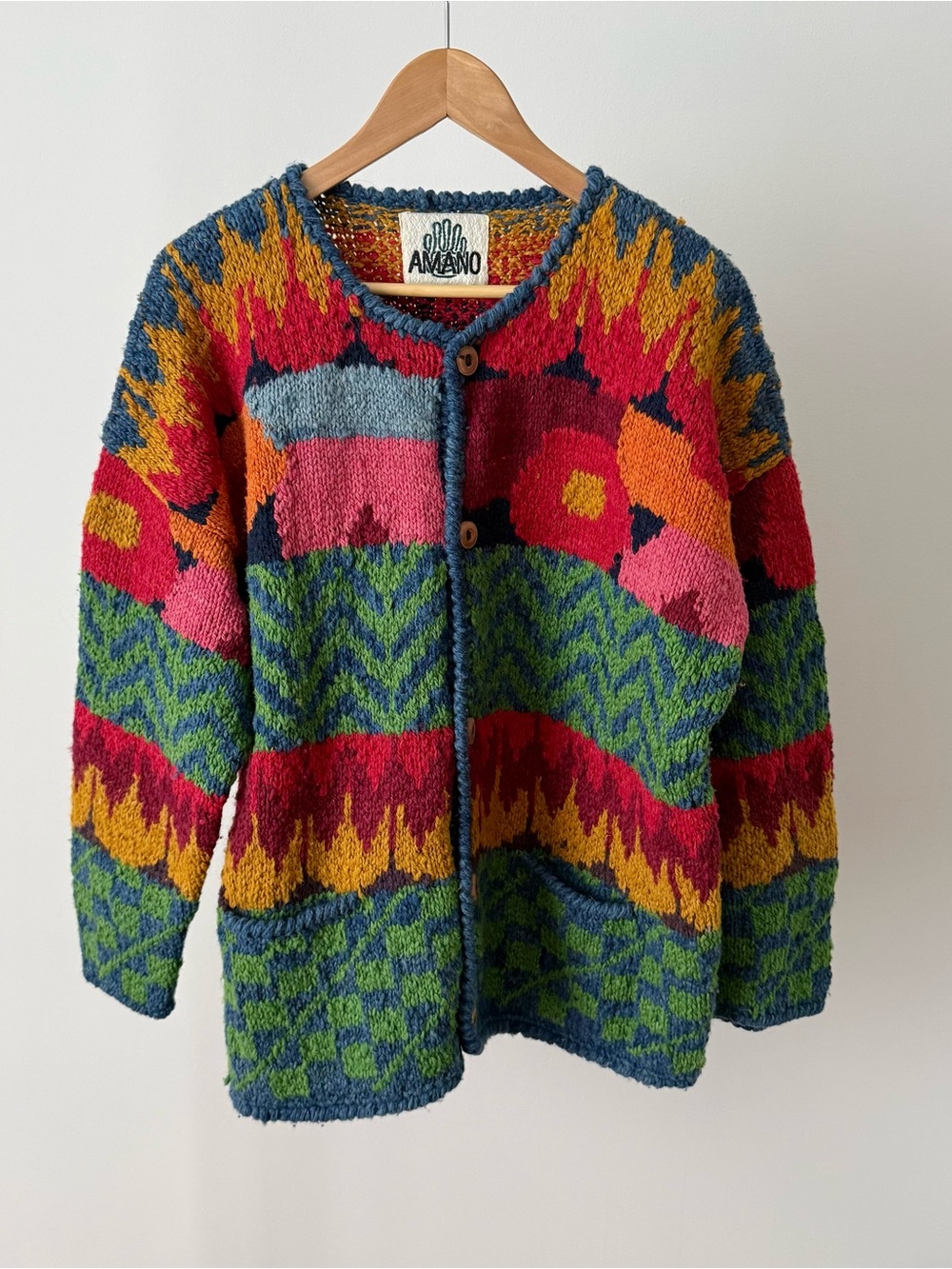 Vintage Amano Bright Colorful Cardigan